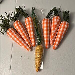 Orange Gingham Decorative Carrots